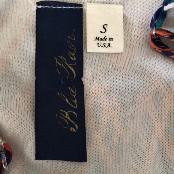 Blue Rain Chevron Print Dress Size S - Picture 6 of 7